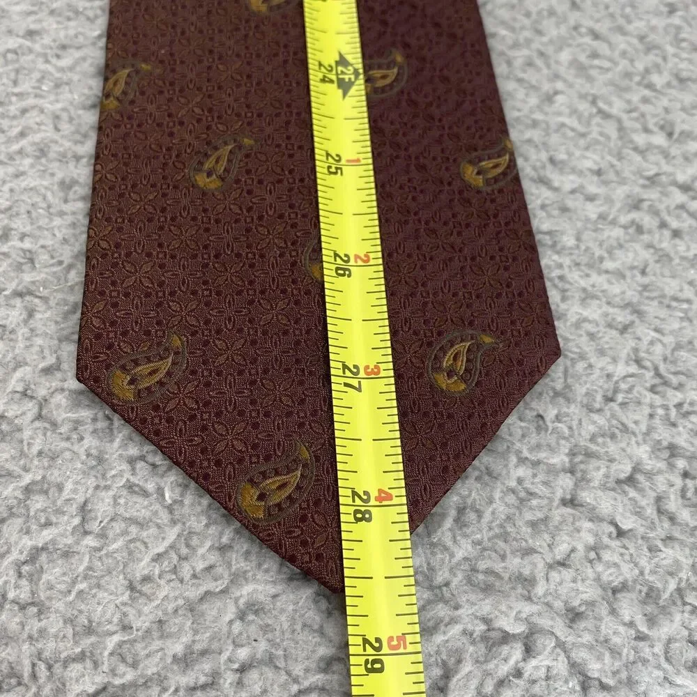 Robert Talbott Best Of Class Silk Tie Brown Paisley Hand‎ Sewn Made USA Gorpcore